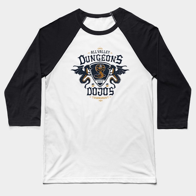 Dungeons and Dojos Baseball T-Shirt by CoDDesigns